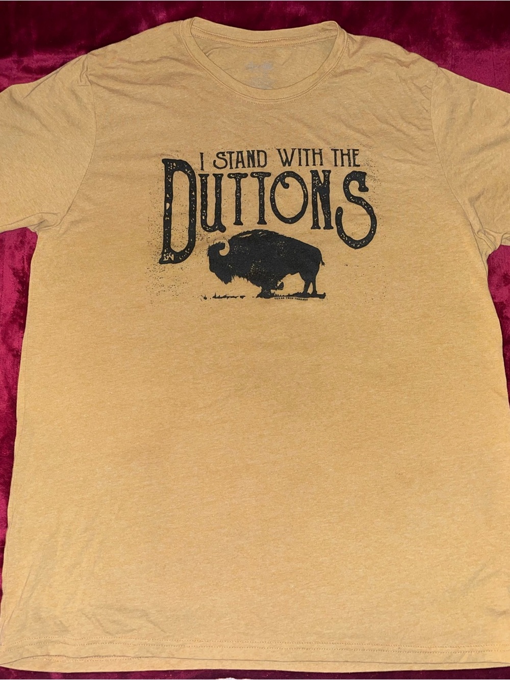 Mustard Short-Sleeve Graphic Tee with Buffalo Logo